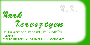 mark keresztyen business card